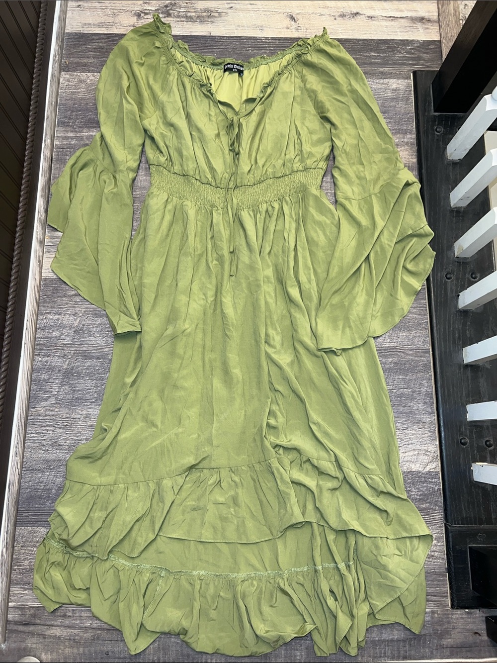 Scarlet Darkness Renaissance Fairy High Low Dress Green 2XL